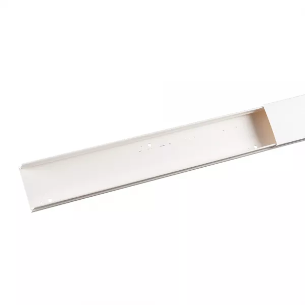 planet wattohm-moulure keva 50mmx20mm - fond+couvercle-1 compartiment-longueur 2m-blanc artic (11590)