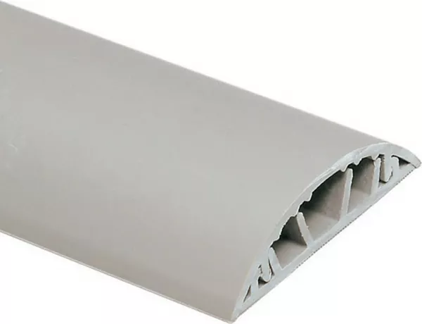 planet wattohm-passage de plancher 75x18mm-fond+couvercle-3 compartiments-longueur 2m-aluminium (12036)