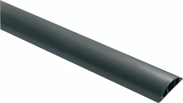 planet wattohm-passage de plancher 75x18mm-fond+couvercle-3 compartiments-longueur 2m-gris 7016 (12024)