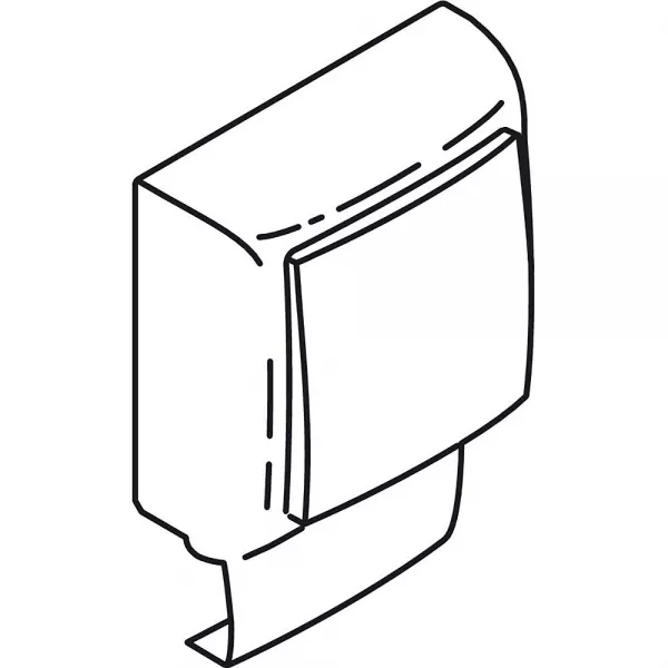 planet wattohm-poussoir saillie keva - 6a - pour moulures keva 22x12mm - pvc - blanc artic (11914)