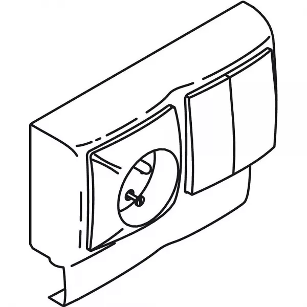 planet wattohm-prise 2p+t +double va-et-vient saillie keva-pour moulure keva hauteur 12mm-blanc (11931)