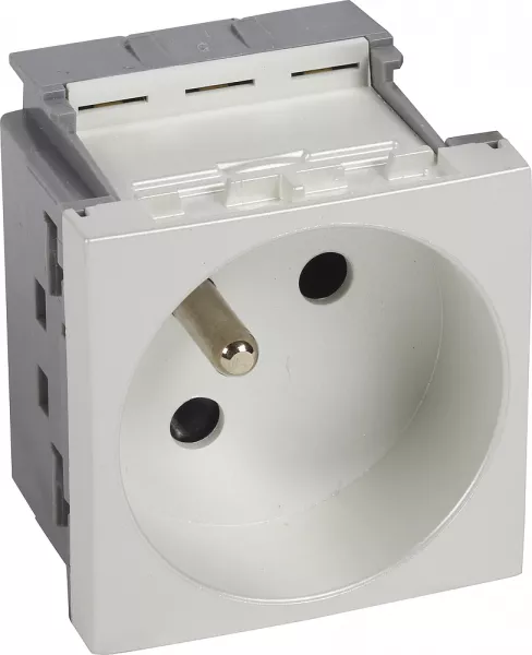 planet wattohm-prise 2p+t juxtapos�e logix -2 modules- 16a - 250v-brochage vertical-alumnic (49342)