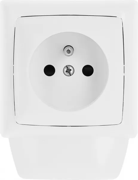planet wattohm-prise 2p+t saillie keva-bornes auto-pour moulures keva 22x12mm-pvc - blanc artic (11910)