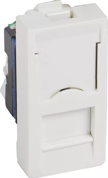 planet wattohm-prise rj45 cat�gorie 6 logix - 8 contacts utp - 1 module - blanc artic (49064)