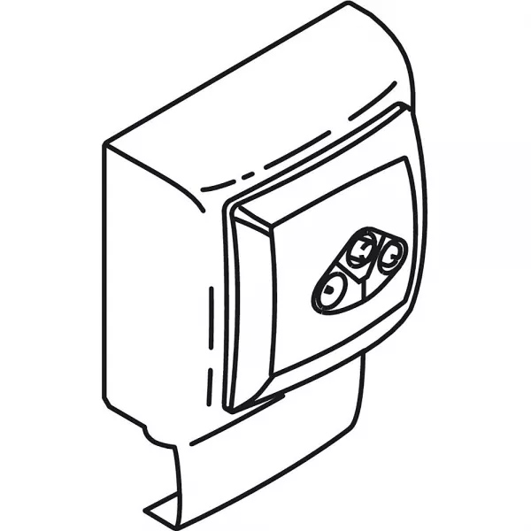 planet wattohm-prise tv-fm-sat saillie keva - pour moulures keva 22x12mm - pvc - blanc artic (11918)