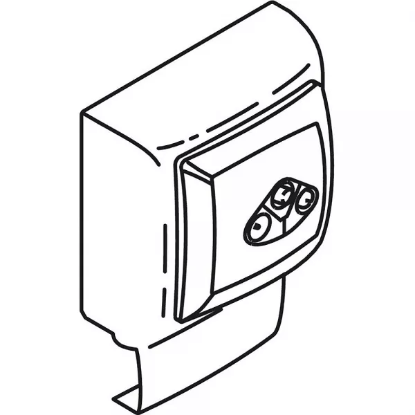 planet wattohm-prise tv-fm-sat saillie keva - pour moulures keva 32x12mm - pvc - blanc artic (11928)