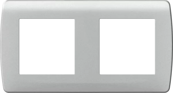 Plaque \ silver\  2 postes (61988)