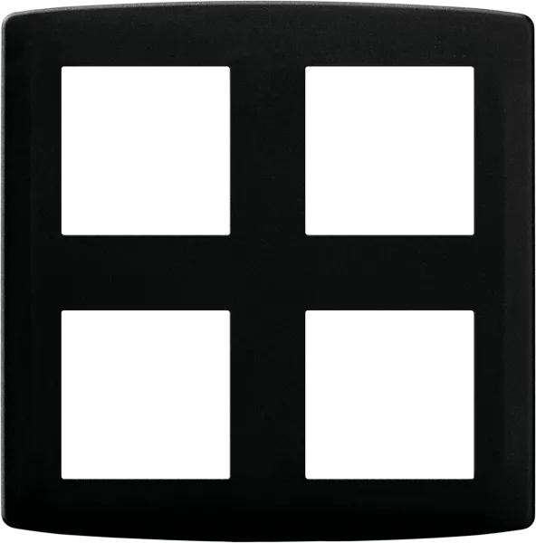 Plaque 2x2 postes anthracite (61986)