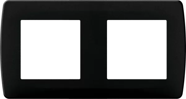 Plaque anthracite 2 postes (61997)