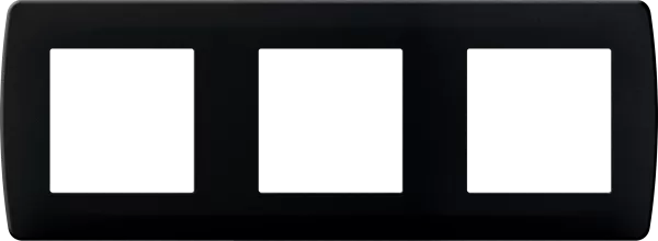 Plaque anthracite 3 postes (61998)