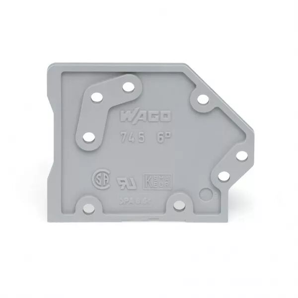 Plaque d\'extr�mit� / 6 mm� / Gris745-300