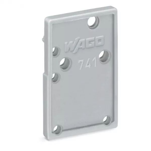 Plaque d\'extr�mit�, encliquetable, Epaisseur 1,5 mm/ Gris / S�rie 741741-100