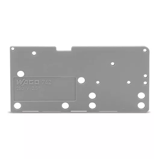 Plaque d\'extr�mit�, encliquetable, Epaisseur 1,5 mm/ Gris742-152
