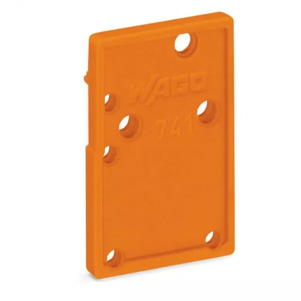 Plaque d\'extr�mit�, encliquetable, Epaisseur 1,5 mm/ Orange / S�rie 741741-600