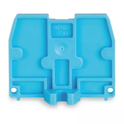 Plaque d\'extr�mit� 2 mm / avec bride M3 / Bleu869-388