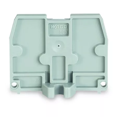 Plaque d\'extr�mit� 2 mm / avec bride M3 / Gris869-385