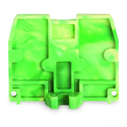 Plaque d\'extr�mit� 2 mm / avec bride M3 / Vert-Jaune869-389