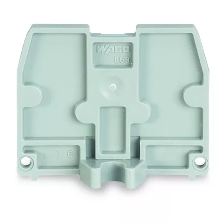 Plaque d\'extr�mit� 2 mm / avec bride M4 / Gris869-395