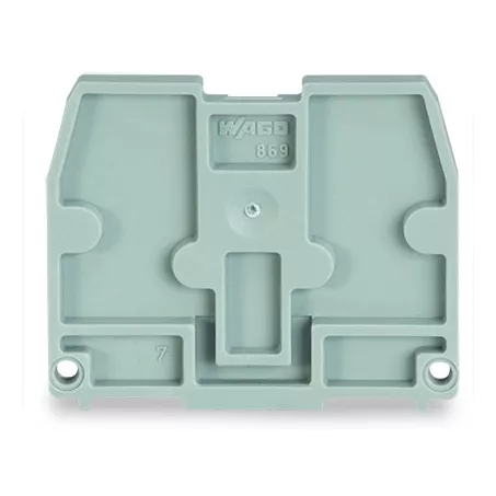 Plaque d\'extr�mit� 2 mm / Pied de fixation � encliqueter / Gris869-375