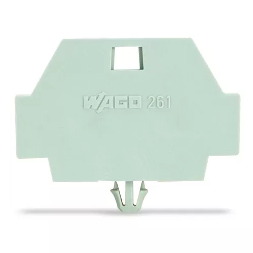 Plaque d\'extr�mit� avec bride de fixation / Gris (261-371)