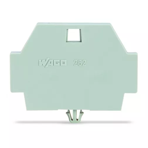 Plaque d\'extr�mit� avec bride de fixation / Gris (262-371)