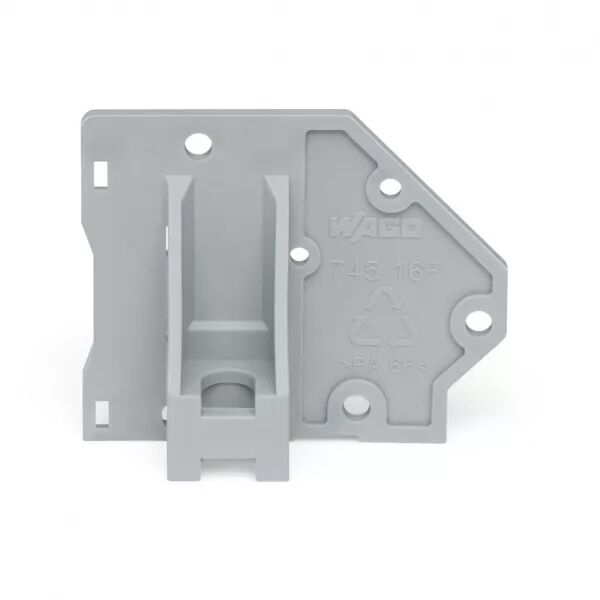 Plaque d\'extr�mit� avec bride de fixation / Gris745-540