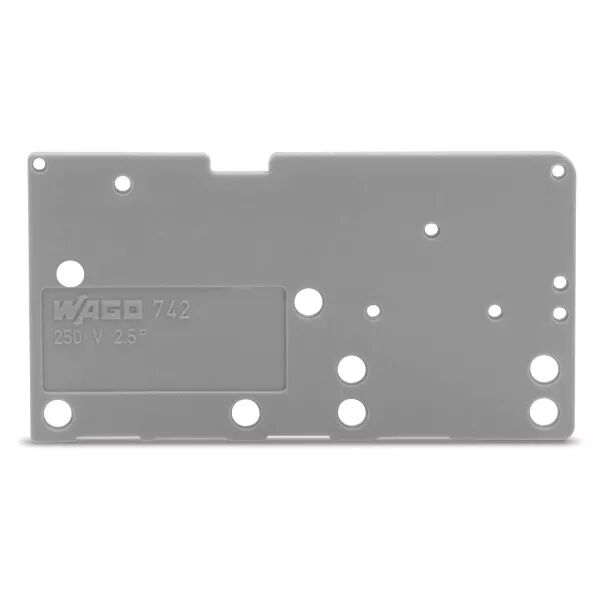 Plaque d\'extr�mit� encliquetable / Epaisseur 1,5 mm / Bleu742-450