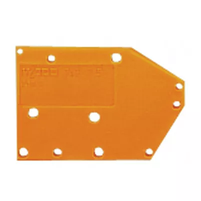 Plaque d\'extr�mit� encliquetable / Epaisseur 1,5 mm / Orange742-600
