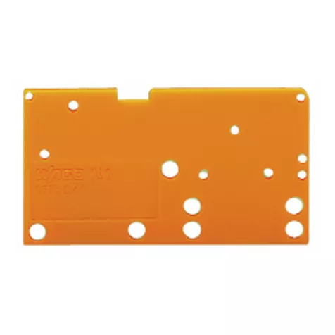 Plaque d\'extr�mit� encliquetable / Epaisseur 1,5 mm / Orange742-650