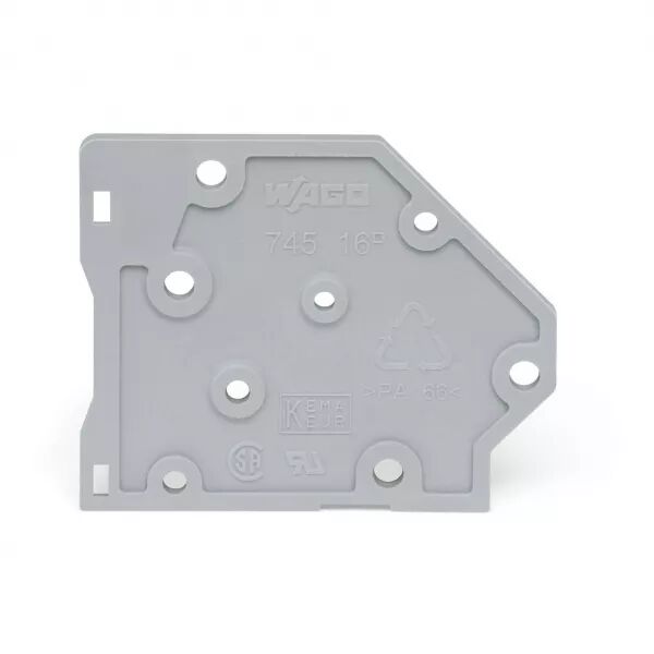 Plaque d\'extr�mit� encliquetable, gris clair745-500/000-009
