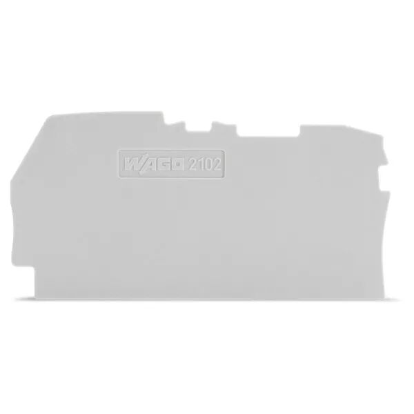 Plaque d\'extr�mit� et interm�diaire �paisseur 0,8 mm, gris (2102-1291)