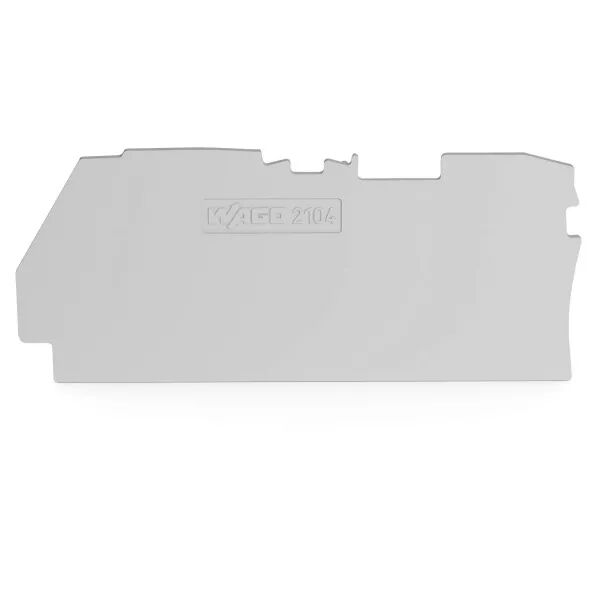 Plaque d\'extr�mit� et interm�diaire �paisseur 0,8 mm, gris (2104-1291)