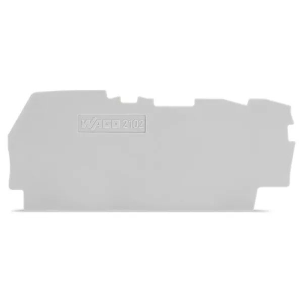 Plaque d\'extr�mit� et interm�diaire �paisseur 0,8 mm pour bornes � 3 conducteurs (2102-1391)