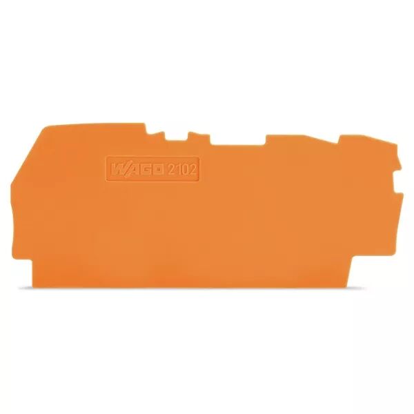 Plaque d\'extr�mit� et interm�diaire �paisseur 0,8 mm pour bornes � 3 conducteurs (2102-1392)
