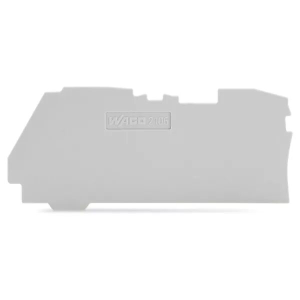 Plaque d\'extr�mit� et interm�diaire �paisseur 1 mm, gris (2106-1291)
