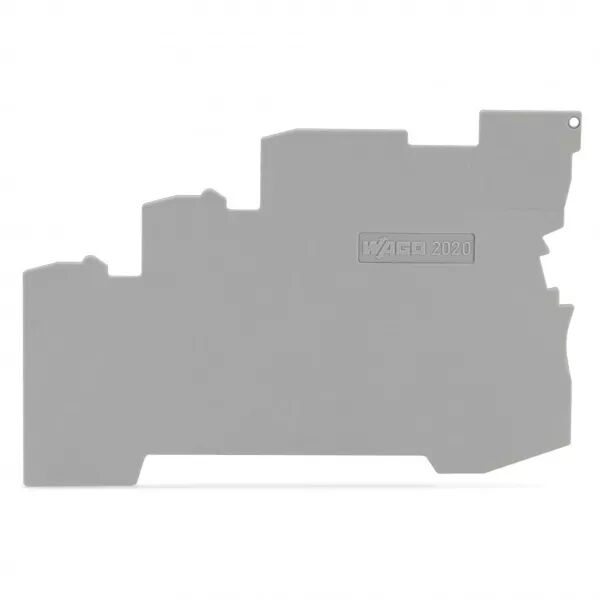 Plaque d\'extr�mit� et interm�diaire �paisseur 1 mm pour bornes � 3 conducteurs, (2020-5391)