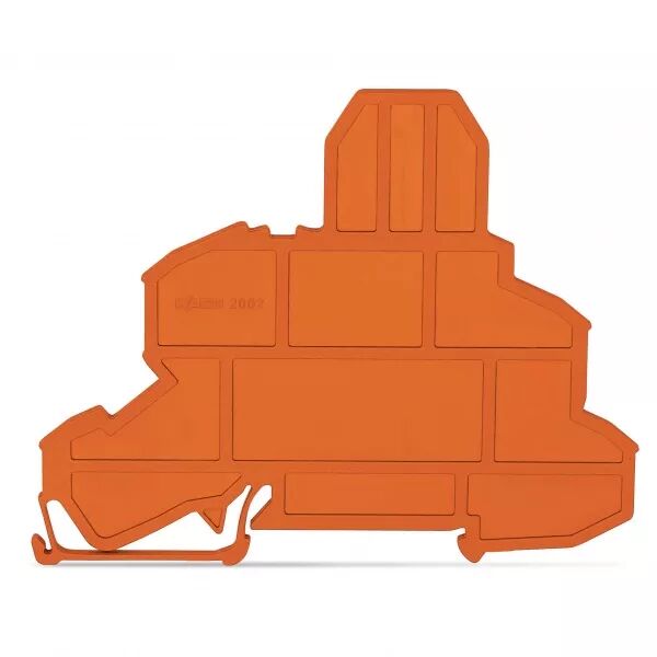 Plaque d\'extr�mit� pour bornes � fus �paisseur 2 mm, orange (2002-1092)