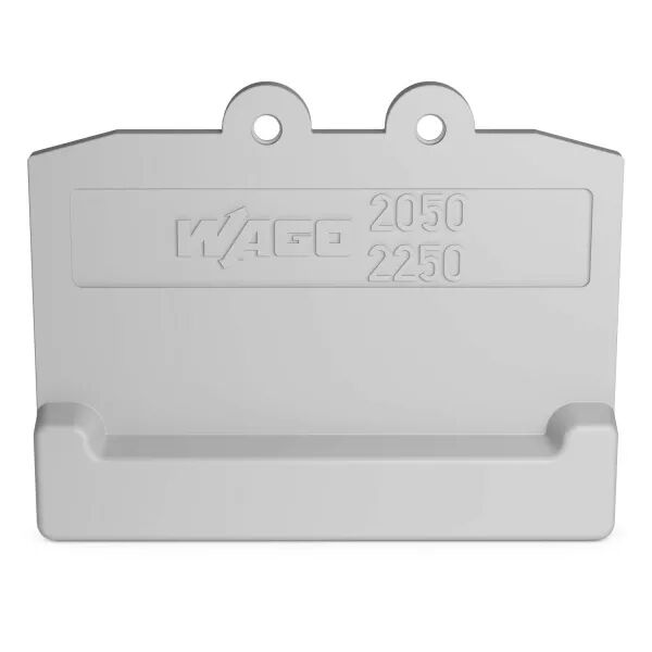 Plaque d\'extr�mit� pour Bornes avec pied de fixation � �paisseur 3,4 mm, gris (2050-391)