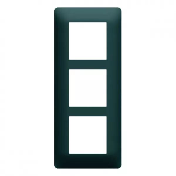 Plaque de finition Essensya 3 postes Anthracite entraxe 57 mm (WE527)