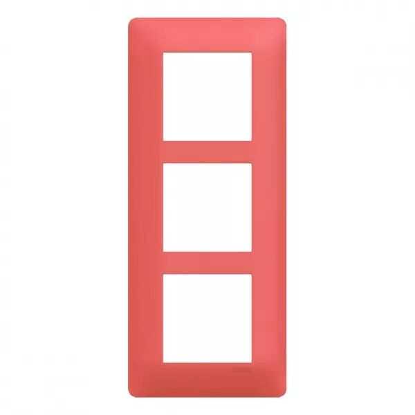 Plaque de finition Essensya 3 postes Coral entraxe 57 mm (WE557)