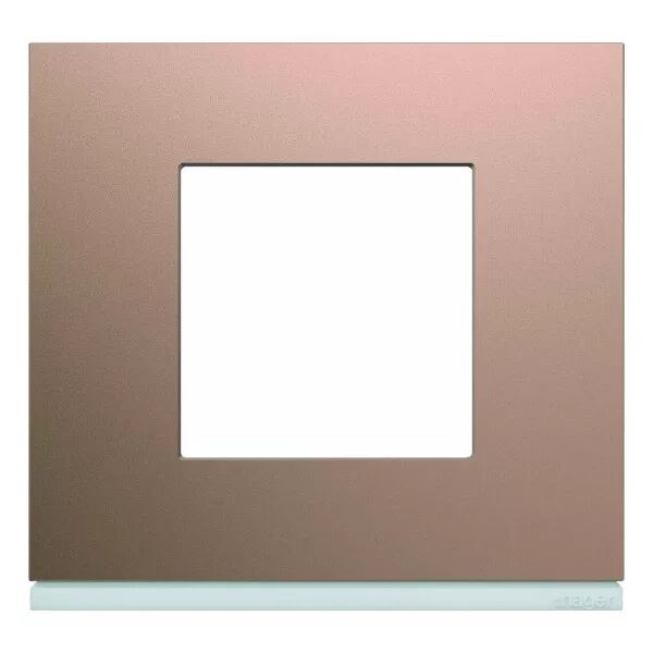 Plaque de finition Gallery 2 modules Ros� entraxe 71 mm (WXP0502)