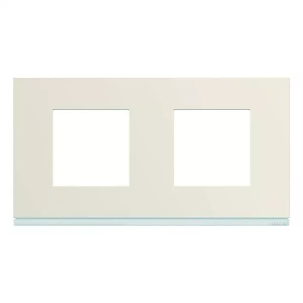 Plaque de finition Gallery 2 poste Dune entraxe 71 mm (WXP0312)