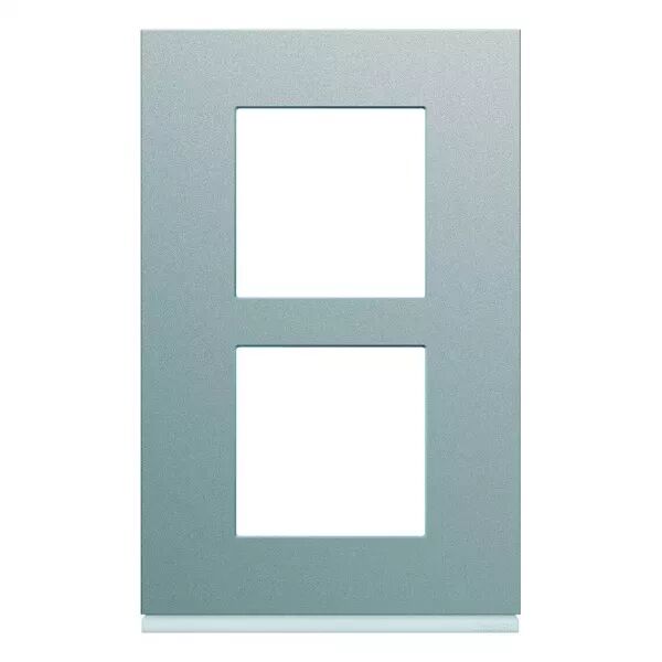 Plaque de finition Gallery 2 poste Titane entraxe 57 mm (WXP0122)