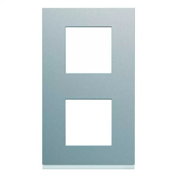 Plaque de finition Gallery 2 poste Titane entraxe 71 mm (WXP0142)