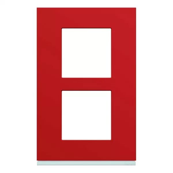 Plaque de finition Gallery 2 postes Eglantine verticale entraxe 57 mm (WXP0622)