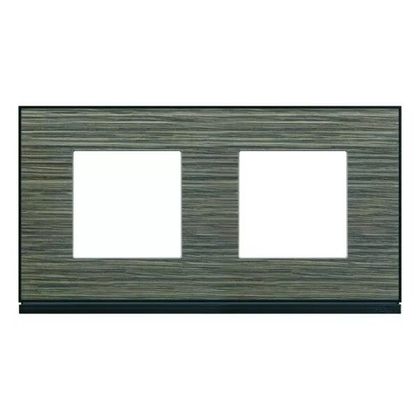 Plaque de finition Gallery 2 postes Pecan horizontale entraxe 71 mm (WXP2412)