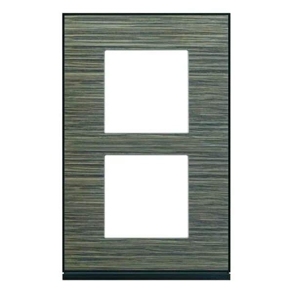Plaque de finition Gallery 2 postes Pecan verticale entraxe 57 mm (WXP2422)