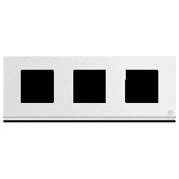 Plaque de finition Gallery 3 postes horizontale Antibact�rien entraxe 71 mm (WXP9913)