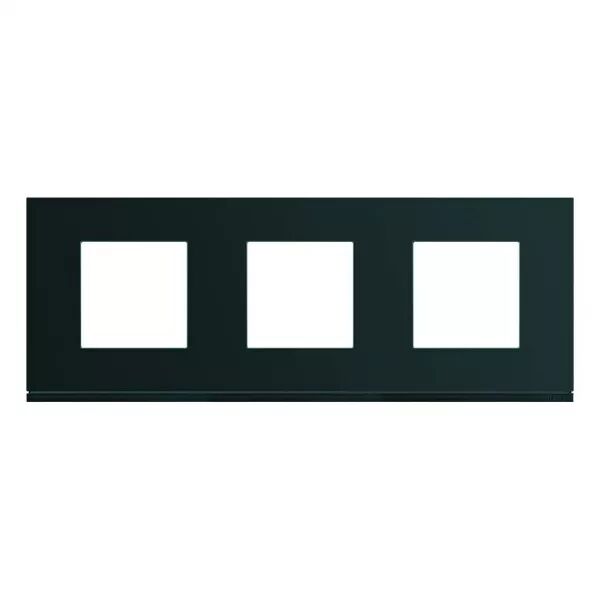 Plaque de finition Gallery 3 postes horizontale Nuit entraxe 71 mm (WXP0213)
