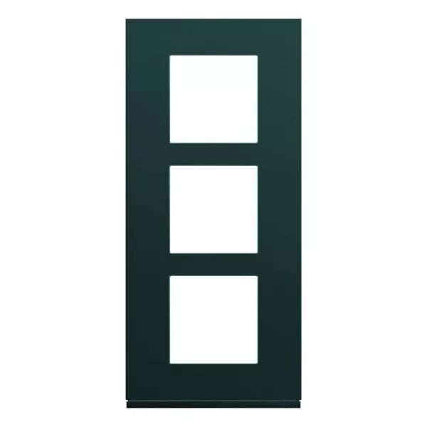 Plaque de finition Gallery 3 postes verticale Anthracite entraxe 57 mm (WXP1023)